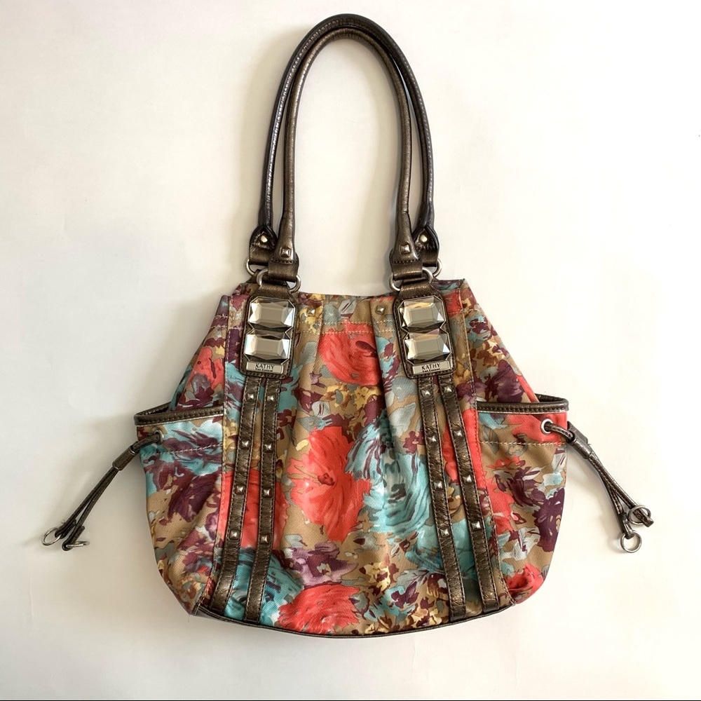 Kathy Van Zeeland Floral Handbag